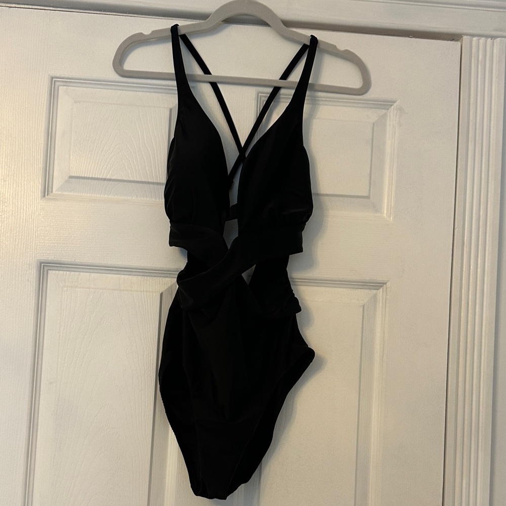 Bar III Black womens  One Piece Swimsuit